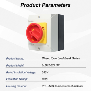 Interrupteur de déconnexion de charge électrique 380V 32A 3P D12 de type fermé - Product Image 2