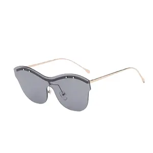 wholesale factory New American Fashion Metal Glasses Frame Joint Lenses Polarized Rimless Sunglasses