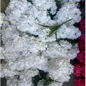 Flores Decorativas para Boda L-728, Nuevo Diseño, 3 Cabezas de Hortensia, Tela Floral, Hortensias Blancas como la Nieve, Flores Artificiales para Boda - Product Image 4