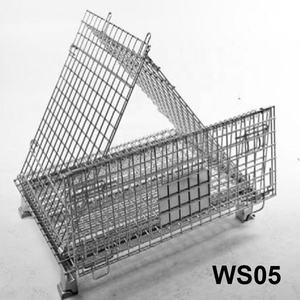 <span class=keywords><strong>Cage</strong></span> mobile de grillage de stockage d'entrepôt pliable empilable en acier galvanisé de victoire Offre Spéciale - Product Image 3