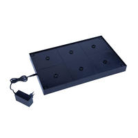 Lampes de table LED pour restaurant au design moderne Station de charge sans fil à piles tactiles Base sans fil rechargeable