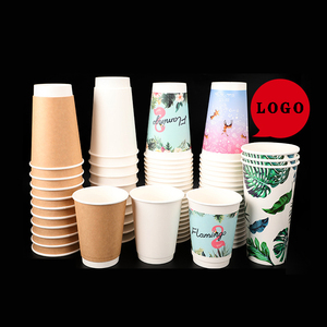 YC Wholesale Customized Printed Single Double Wall Paper Cup Coffee Paper Cup Packaging Disposable Paper Cup