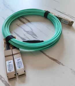Jue Hong QSFP56 optik aktif, 200G 2*100G QSFP28 AOC kabel optik kompatibel dengan panjang 3m 5m 7m 10m 15m - Product Image 6