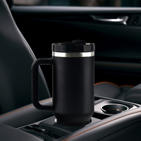 Tasse personnalisée 40 oz Bouteille d'eau 40 oz en acier inoxydable Gobelets de voiture Gobelet vierge à sublimation avec poignée et couvercles à paille