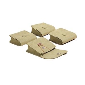 Pochette à bijoux en microfibre velours avec logo personnalisé et bouton – Emballage cadeau de luxe pour colliers, boucles d'oreilles, bagues, petites entreprises - Product Image 1