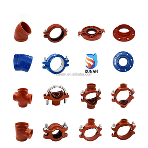 カスタマイズされた溝付きパイプ継手 ダクタイル鋳鉄エルボ ティー カップリング 消火用 高温耐性 - Product Image 6