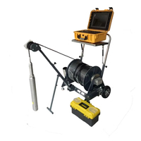 Chariot à double caméra 55 mm avec treuil électrique pour inspection de puits, caméra 360° 500 m, LED 12 pouces 800 600, garantie 1 an