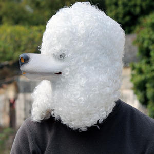 Máscara de Látex de <span class=keywords><strong>Perro</strong></span> Poodle de Lujo para Fiestas, Carnaval, Disfraz de Animal, Máscara Divertida de Mascotas para Adultos - Product Image 6