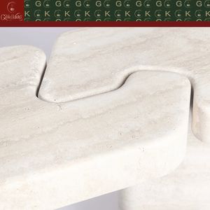 <span class=keywords><strong>Table</strong></span> d'entrée en travertin GOLDKING, beige, pierre naturelle, <span class=keywords><strong>console</strong></span> moderne minimaliste, sur mesure pour la décoration du hall d'entrée - Product Image 5