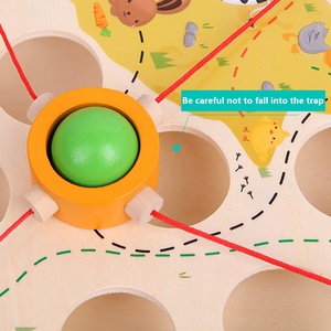 Trò Chơi Kéo Bóng Bằng Gỗ Cho Trẻ Em Gia Đình Đồ Chơi Tương Tác Giữa Cha Mẹ Và Trẻ Em Mê Cung Giáo Dục Mẫu Giáo Đồ Chơi Sức Mạnh Trí Tuệ - Product Image 2