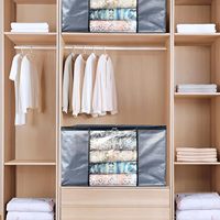 Sacs de rangement pliables Qjmaxhome 90L extra grands en plastique PP tissé transparent, anti-poussière, robustes, pour chambre, salon, voyage