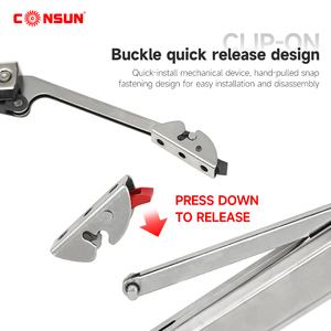 Herrajes para Muebles Consun, Bisagra de Elevación con Cierre Suave, Soporte para Estantes Flotantes, Conector para Estantes, Pasadores para Gabinetes - Product Image 5