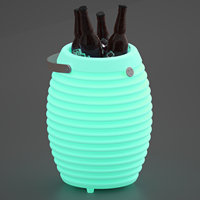 Glacière d'extérieur avec haut-parleur LED, seau à glace, haut-parleur Bluetooth 30W pour fête et camping