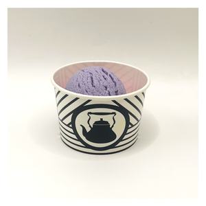 Vente en gros de gobelets en papier personnalisés écologiques de 3 oz (145 ml) pour desserts glacés, yaourts glacés, crèmes glacées à emporter avec couvercles - Product Image 5