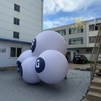 Ballon nuage gonflable de 6 m de long pour la décoration de scène, combinaison de ballons gonflables avec lettres pour les activités sportives