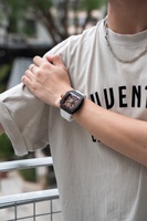 Montres mécaniques automatiques pour hommes Boîtier en fibre de carbone avec dos transparent, réserve de marche 38 heures Montre de luxe pour hommes