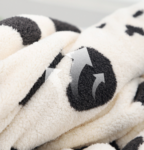 Coperta a quadri in flanella doppia leggera con motivo a mucca biologica coperta a quadri in pile di flanella invernale - Product Image 5