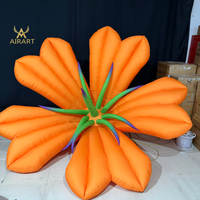Ballon en forme de tête de fleur artificielle gonflable de couleur personnalisée pour la décoration de festival de musique