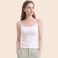 A499F Débardeur thermique chaud pour femme avec soutien-gorge intégré, sans manches, sous-vêtement thermique pour robe pull, usage quotidien, effet amincissant