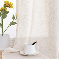 QDTEX Vente chaude Rideaux en lin pour le salon Œillets/Poche pour tringle/Onglets cachés Rideaux en faux lin