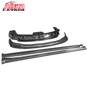 Kit carrosserie AISKA en fibre de carbone sèche finition mat sergé avec lèvre avant, diffuseur arrière et jupes latérales pour TESLA Model X <span class=keywords><strong>2022</strong></span>+ - Product Image 6