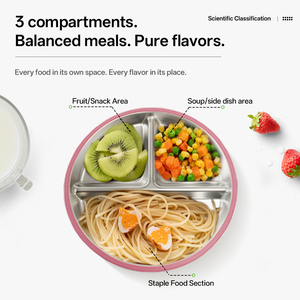 10 PCS BPA libre anti-dérapant fourchette et cuillère ensemble avec des bols, plaques d'aspiration pour tout-petits silicone aci - Product Image 6