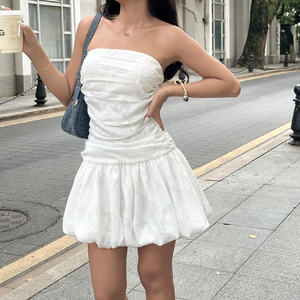 Vestido Mini Ajustado Tipo Tubo para Jóvenes, Color Sólido, con Encaje, Tejido de Verano, Transpirable, Cómodo, Ideal para Fiestas, Realza la Figura, Gran Venta - Product Image 4