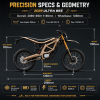Moto électrique tout-terrain Surron Ultra Bee 24,5 kW 74 V 60 Ah 2026 prête à être expédiée, livraison DDP