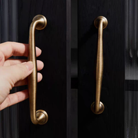 Poignées et boutons de meubles en laiton massif de luxe haut de gamme, finition bronze, pour commodes, tiroirs, armoires et meubles de cuisine