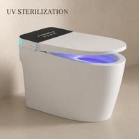 WC intelligent en céramique avec bidet électrique, siège chauffant, chasse d'eau automatique et télécommande