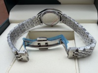 Montre à quartz pour femme d'affaires, accents de diamants roses, acier inoxydable, montre de luxe, résistante à l'eau, verre, aiguille