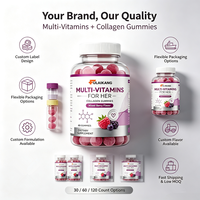 Vitamines Multiples en Gros pour Elle, Gommes de Collagène, Vente Directe Usine, Marque Privée, Soutien Cheveux Peau Ongles, Faible MOQ