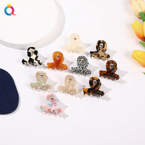 Colore solido 4cm Short Claw acetato fermacapelli con parola France stampa tutti i giorni <span class=keywords><strong>accessori</strong></span> per <span class=keywords><strong>capelli</strong></span> - Product Image 4