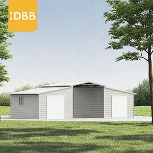 Personnalisé 20Ft 40Ft 13Ft Garage Abri de voiture Solide Couleur Acier Tuile Peak Structure en Acier Galvanisé Bâtiments de Stockage - Product Image 4