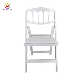 Chaises pliantes blanches en résine pp plastique, 4 pièces, chaises pour mariage et événement, vente en gros - Product Image 2