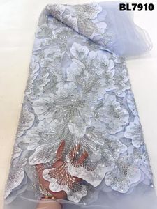 कारखाने की कीमत बेडेड कढ़ाई और सीक्वेंस के साथ कारखाने की कीमत ब्राइडल फीता कपड़े - Product Image 4