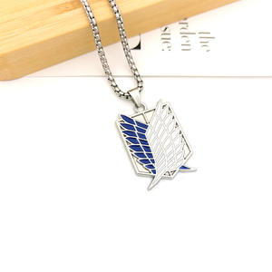 <span class=keywords><strong>Collier</strong></span> Anime Attack On Titan avec chaîne en acier inoxydable pour hommes et femmes - Product Image 3