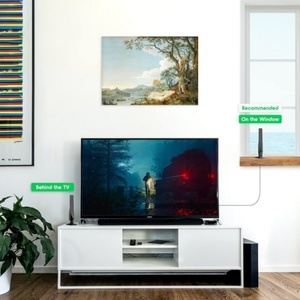 Antenna <span class=keywords><strong>TV</strong></span> Digitale da Interno ad Alto Guadagno con Ventosa Verticale HDTV-T, Antenna <span class=keywords><strong>TV</strong></span> Digitale Terrestre con Cavo da 3M, 4K 1080p DVB-T2 - Product Image 4