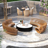 Banc de siège en bois ondulé personnalisable Y517 – Mobilier ergonomique pour sièges d'attente en centre commercial