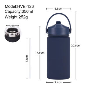 <span class=keywords><strong>Bouteille</strong></span> d'eau de sport en <span class=keywords><strong>acier</strong></span> inoxydable avec base antidérapante Fond en caoutchouc antidérapant de 350ml pour un placement stable dans le <span class=keywords><strong>casier</strong></span> de la salle de sport - Product Image 4