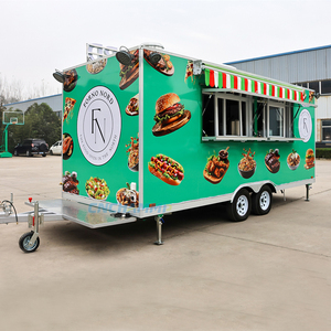 Camión de Comida Móvil de Aluminio Personalizable Chammp, Remolque Cuadrado de Comida Rápida, Carrito de Comida para <span class=keywords><strong>Hot</strong></span> Dogs, Helados, Dulces, Hamburguesas - Product Image 1