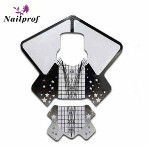 Nailprof. Big Size Nail Forma e di Arte Del Chiodo Francese Acrilico UV Gel Tips Extension Builder Forma e Acyrlic Nails Fabbricazione della Carta - Product Image 1