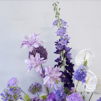 One-stop Shopping Mariages Premium Violet Romantique Soie Artificielle Mariage Mur Allée Plancher Arrangement De Fleurs Floral Bienvenue