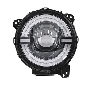 9 אינץ פנס איתות אור כפול צבע צהוב DRL JK JL TJ אופנוע עגול Daymaker 9 אינץ Led פנס עבור הארלי Jeep