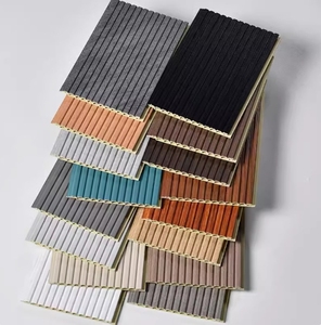 Compra grupal Desbloqueo de tiras de rejilla de PVC precortadas Panel de pared WPC Instalación rápida DIY <span class=keywords><strong>Paredes</strong></span> de almacén industrial - Product Image 5