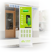Station de recharge publique antivol 48 emplacements pour téléphones portables avec charge solaire et sortie 60W, type-C, pour partage et location