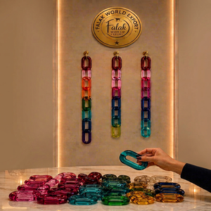 Chaînes décoratives en résine époxy de luxe, écologiques, personnalisées, multi-usages, grosses chaînes en résine pour décoration murale par FWE - Product Image 1