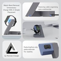 SIKAI Geometrischer Ladeständer für Samsung Galaxy Fit3/Fit2, Modulares Armband-Dock mit Kabelmanagement und Rutschfester Basis für den Schreibtisch