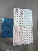 Ensemble de Mahjong Américain de Luxe Moderne, Bleu Saphir, avec Tuiles en Acrylique Portables, pour Fêtes Familiales en Extérieur
