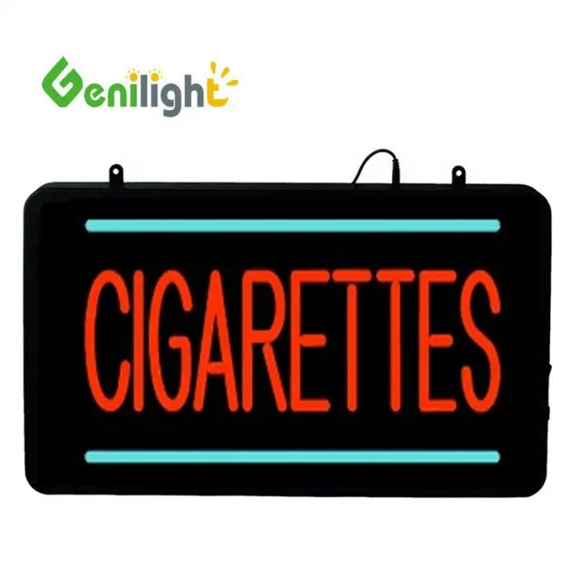 Genilight harga grosir akrilik 22x13 inci surat rokok tanda neon led dengan CE RoHS